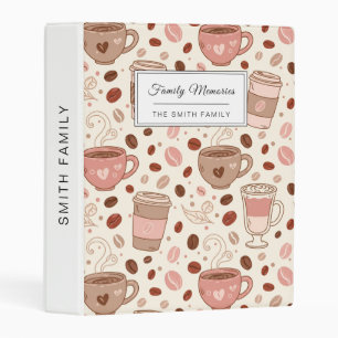 Cozy Coffee Cup Pattern (3) Mini Binder