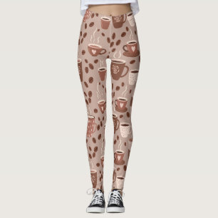 Cozy Coffee Cup Pattern (4) Leggings