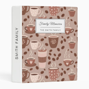 Cozy Coffee Cup Pattern (4) Mini Binder
