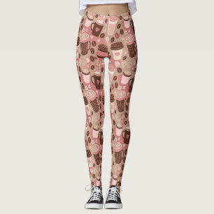 Cozy Coffee Cup Pattern (5) Leggings