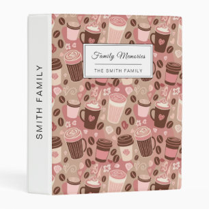 Cozy Coffee Cup Pattern (5) Mini Binder