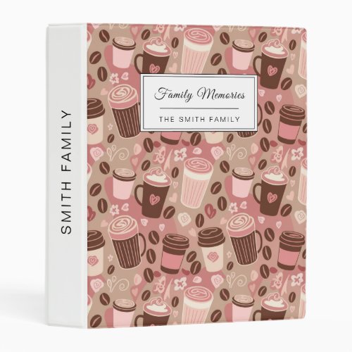 Cozy Coffee Cup Pattern (5) Mini Binder