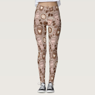 Cozy Coffee Cup Pattern (6) Leggings