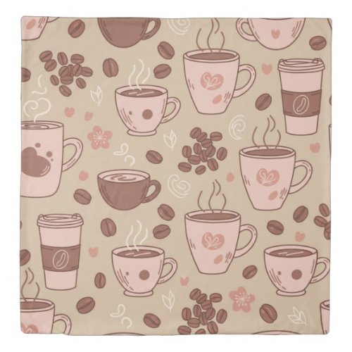 Cozy Coffee Cup Pattern (7) Duvet Cover
