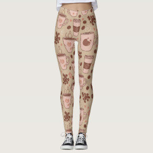 Cozy Coffee Cup Pattern (7) Leggings