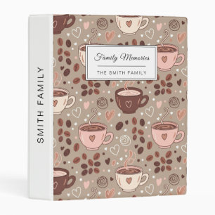 Cozy Coffee Cup Pattern (8) Mini Binder