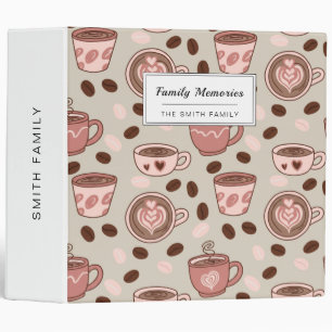Cozy Coffee Cup Pattern (9) 3 Ring Binder