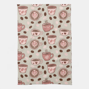 Cozy Coffee Cup Pattern (9) Kitchen Towel