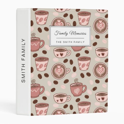 Cozy Coffee Cup Pattern (9) Mini Binder