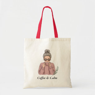 Cozy Coffee Grandma Aesthetic Tote Bag