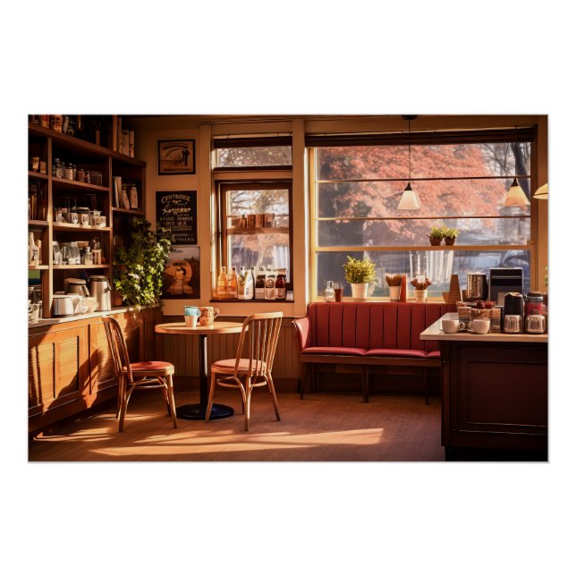 Cozy Coffee Shop Poster (Front)