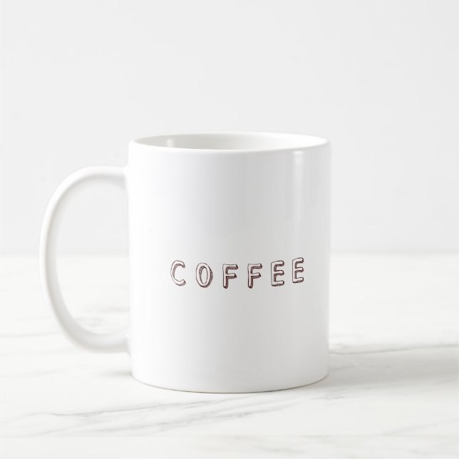 Cozy Coffee Typography Design Mug (Left)