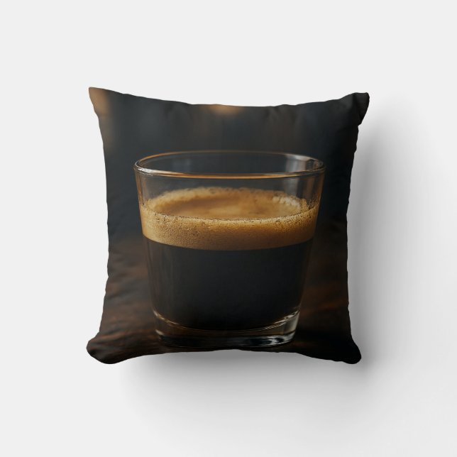 Cozy Coffee Vibes – Minimalist Pillow Design (Front)