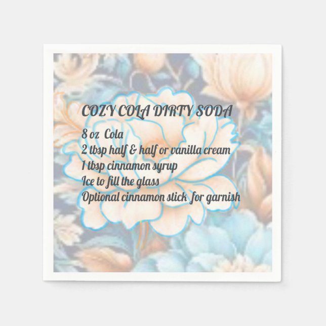 Cozy Cola Dirty Soda Napkin (Front)