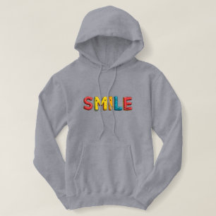 Cozy Colorful "SMILE" Graphic Hoodie
