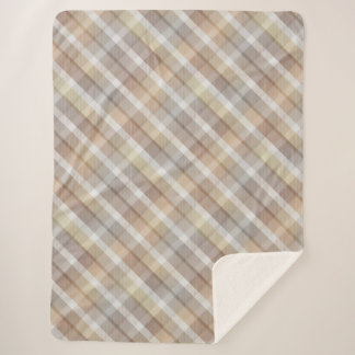 Cozy colorful tartan Sherpa Blanket
