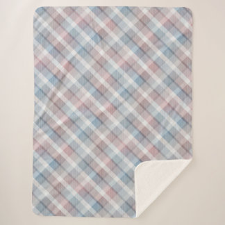 Cozy colorful tartan Sherpa Blanket