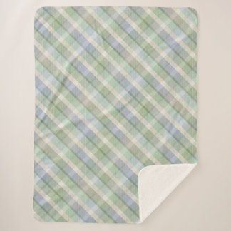 Cozy colorful tartan Sherpa Blanket