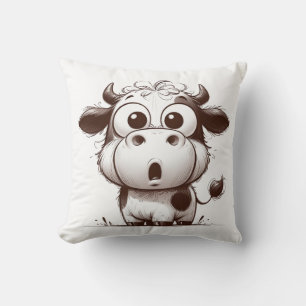 Cozy Comfort with a Moo-tiful Twist Throw Pillow