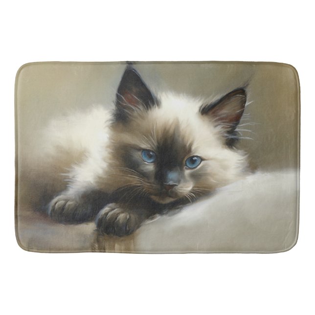 Cozy Companion Siamese Kitten Bath Mat (Front)