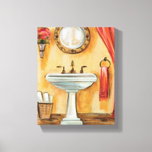 Cozy Contemporary Bathroom Canvas Print