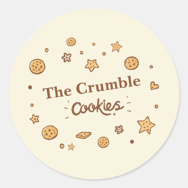 Cozy Cookie Delights  Classic Round Sticker (Front)