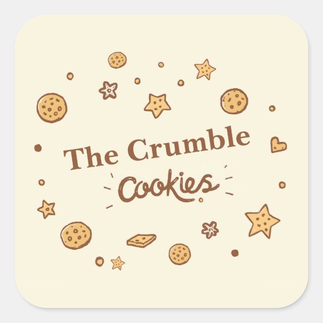 Cozy Cookie Delights  Square Sticker (Front)