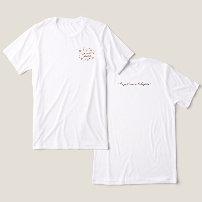 Cozy Cookie Delights Uniform (White)  Tri-Blend Shirt (Design Front & Back)