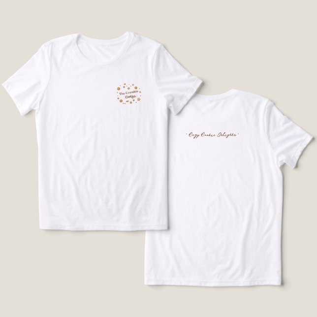 Cozy Cookie Delights Uniform (White)  Tri-Blend Shirt (Design Front & Back)