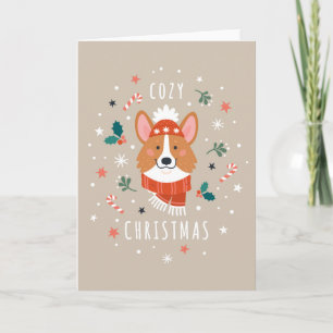 Cozy Corgi - Christmas Warmth Holiday Card