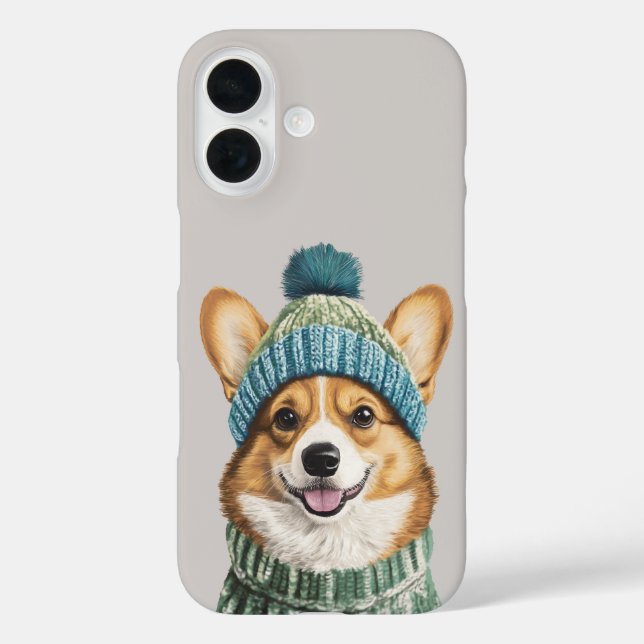 Cozy Corgi in Winter Gear Case-Mate iPhone Case (Back)