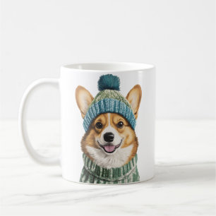 Cozy Corgi in Winter Gear Coffee Mug