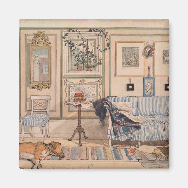 Cozy Corner (by Carl Larsson) Magnet (Front)