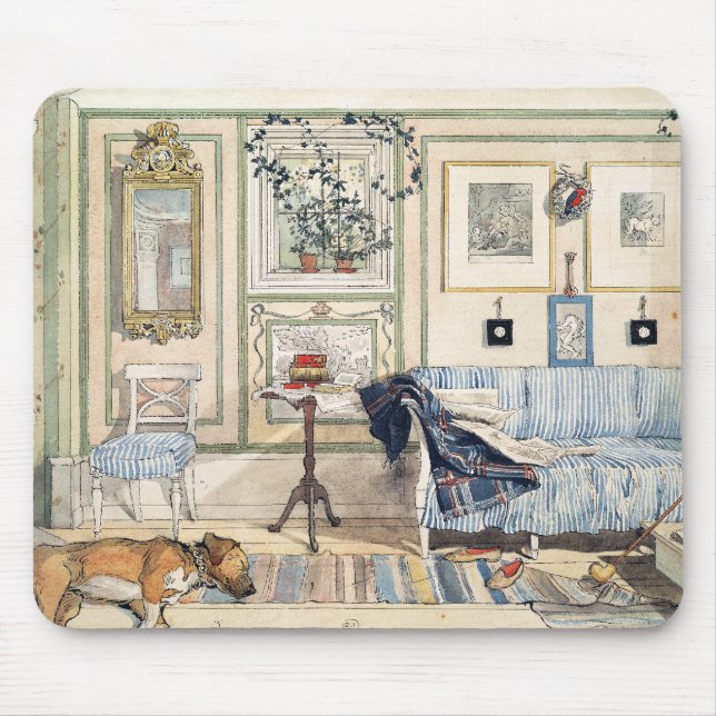 Cozy Corner by Carl Larsson Mouse Pad (Front)