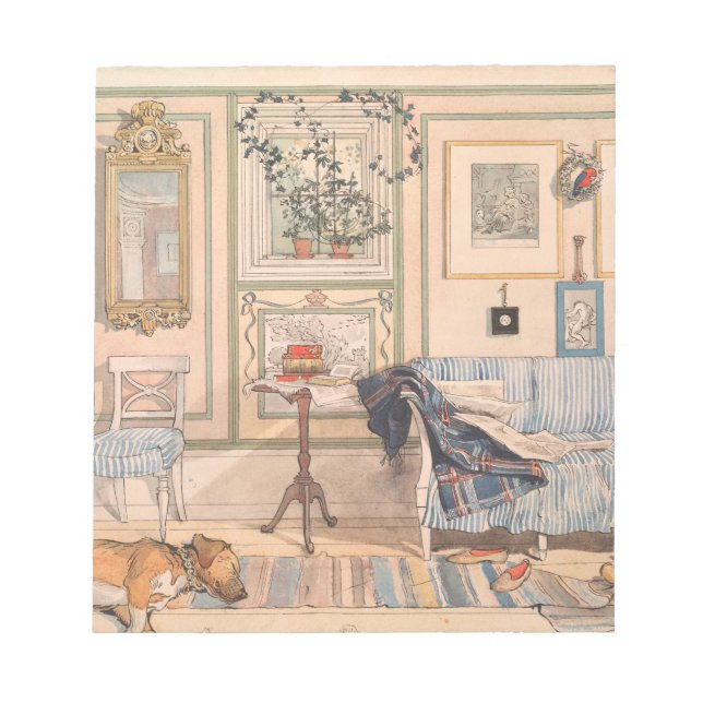Cozy Corner By Carl Larsson Notepad (Front)