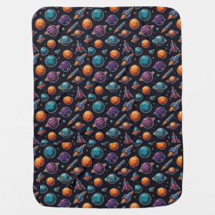 Cozy Cosmic Adventure: Outer Space Themed Blanket