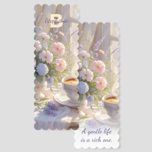 Cozy Cottage Coffee & Wildflowers Morning Thoughts Bookmarks