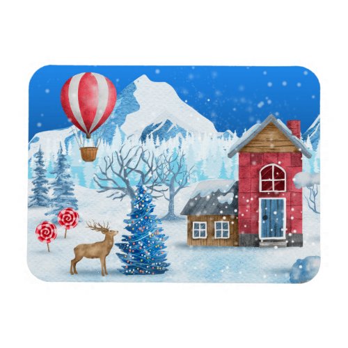 Cozy Cottage In Winter Wonderland Magnet