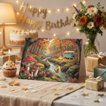 Cozy Cottagecore Campground Vintage Vibes Birthday