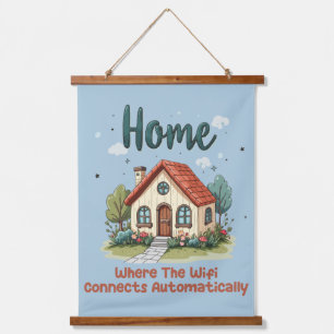 Cozy Cottagecore Home Whimsical House Art Hanging Tapestry
