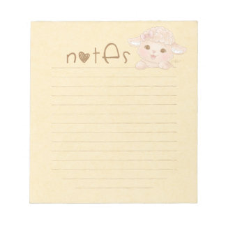 Cozy Cottagecore Lamb Writing Notepad