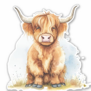 Cozy Country Charm Highland Cow Sticker