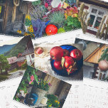 Cozy country cottage with a garden calendar<br><div class="desc">Step into the serene countryside year-round with our enchanting calendar featuring photos of country cottages surrounded by gardens. From the peaceful blanket of snow in winter to the vibrant blooms of flowers in summer, each month captures the essence of rustic charm and warmth. This calendar makes a perfect gift for...</div>