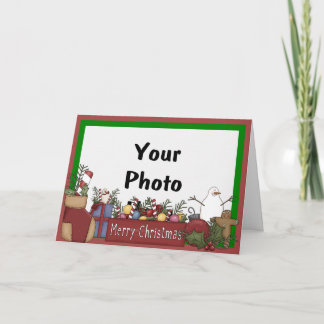 Cozy Country Holiday Photo card