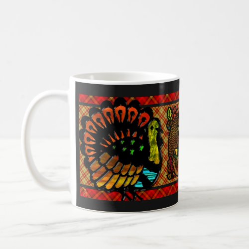 Cozy Country Turkey Plaid Coffee Mug