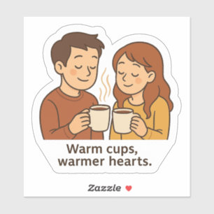 Cozy Couple Coffee Love Sticker