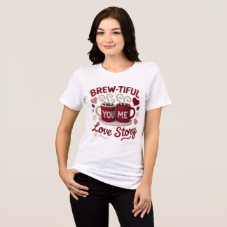 Cozy Couple Coffee Mug Knit Art – Cute Love Design Tri-Blend Shirt