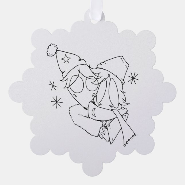 Cozy Couple Ornament Card (Front)