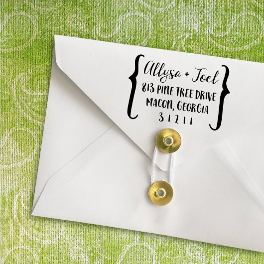 Cozy Couple's Return Address Stamp, Self-Inking  (Front)