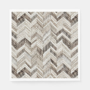 Cozy cream brown chevron pattern, napkins